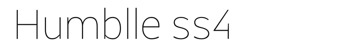 Humblle ss4 original font preview