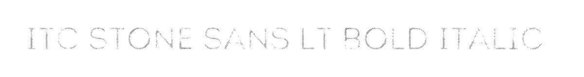 ITC Stone Sans LT Bold Italic font preview