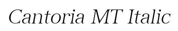 Cantoria MT Italic