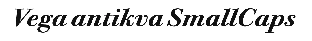 Vega antikva SmallCaps original font preview