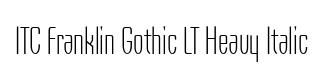 ITC Franklin Gothic LT Heavy Italic