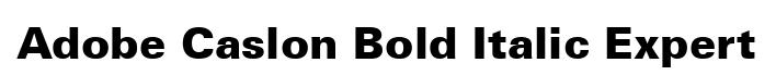 Adobe Caslon Bold Italic Expert