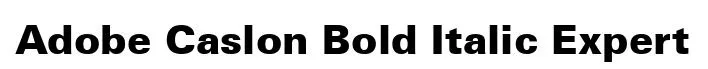 Adobe Caslon Bold Italic Expert