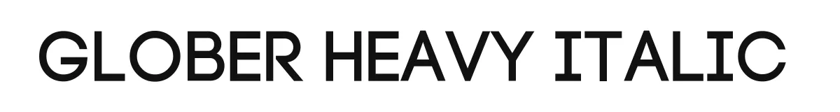 Glober Heavy Italic font preview