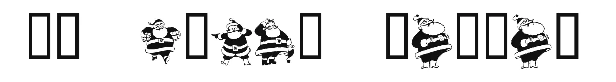 KR Eight Santas original font preview