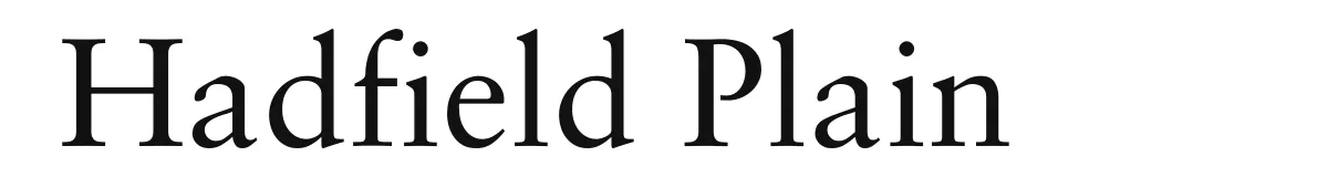 Hadfield Plain original font preview