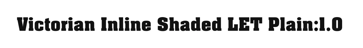 Victorian Inline Shaded LET Plain:1.0 original font preview