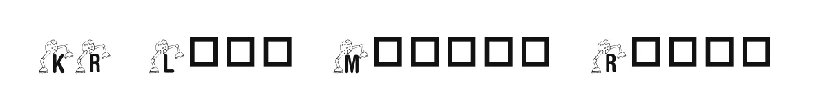 KR Lil' Mike's Robot original font preview