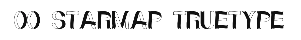 00 Starmap Truetype original font preview