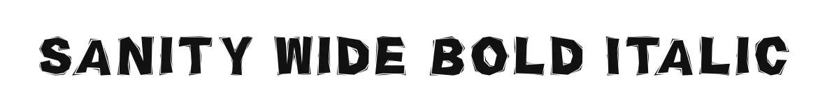 Sanity Wide Bold Italic font preview