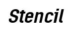 Stencil original font preview