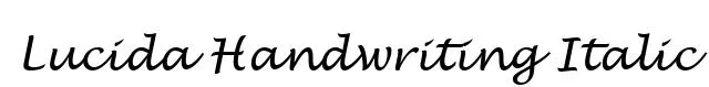 Lucida Handwriting Italic