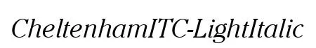 CheltenhamITC-LightItalic