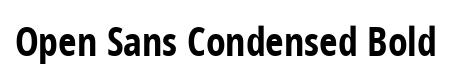 Open Sans Condensed Bold