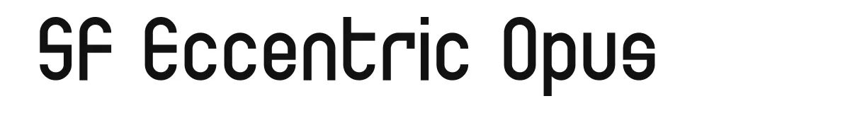 SF Eccentric Opus original font preview