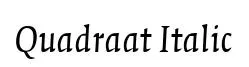 Quadraat Italic