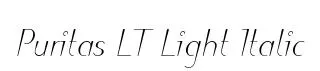 Puritas LT Light Italic