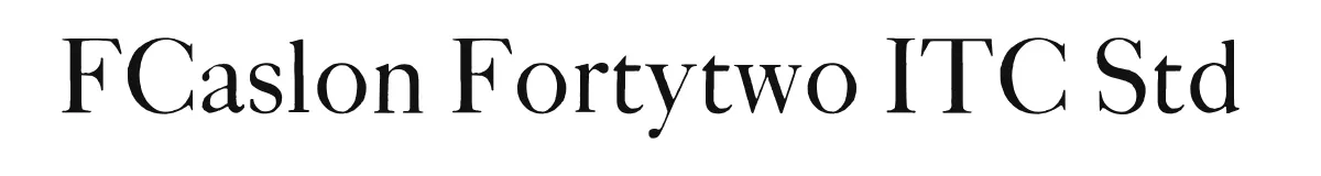 FCaslon Fortytwo ITC Std original font preview