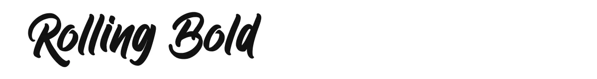 Rolling Bold font preview
