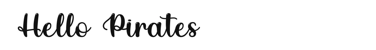Hello Pirates font preview