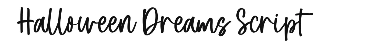 Halloween Dreams Script font preview