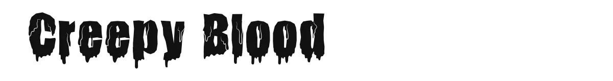 Creepy Blood font preview