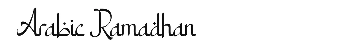 Arabic Ramadhan font preview