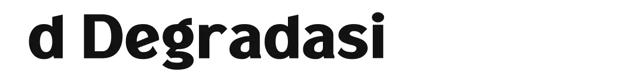 d Degradasi font preview