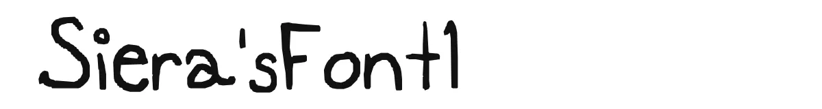 Siera'sFont1 original font preview