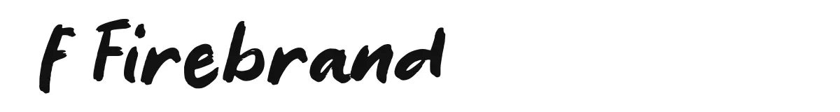 f Firebrand font preview