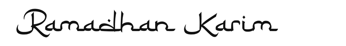 Ramadhan Karim font preview