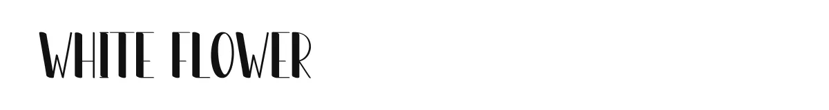White Flower original font preview