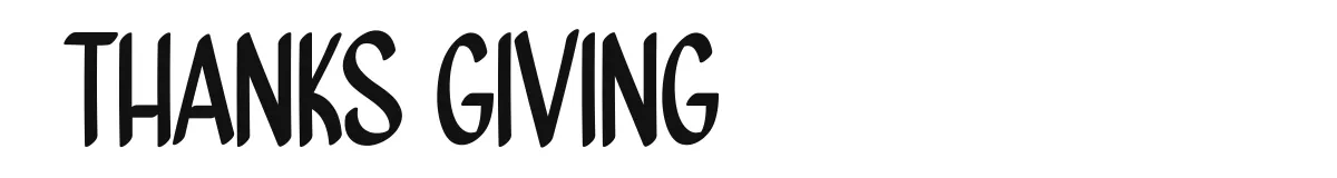 Thanks Giving font preview