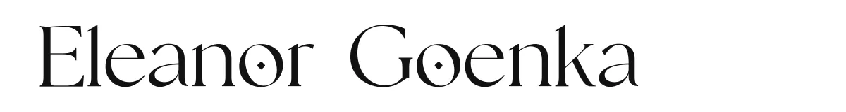 Eleanor Goenka font preview