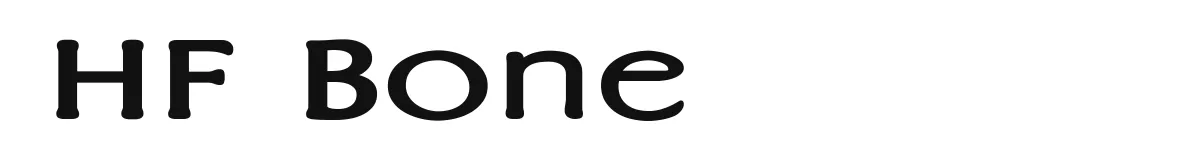 HF Bone font preview