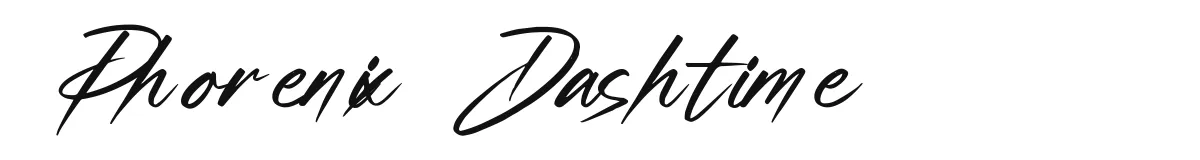 Phorenix Dashtime original font preview