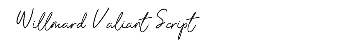 Willmard Valiant Script original font preview