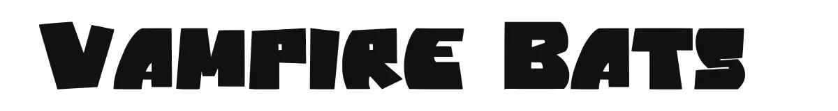 Vampire Bats original font preview