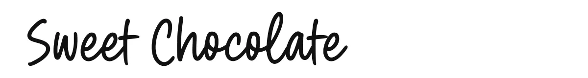 Sweet Chocolate original font preview