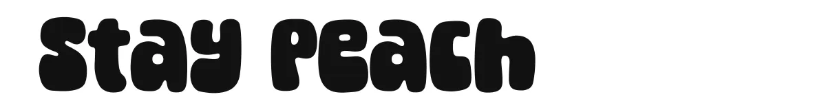 Stay Peach font preview