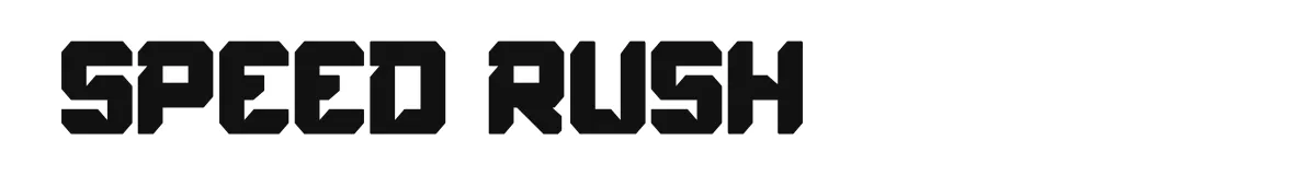 Speed Rush original font preview