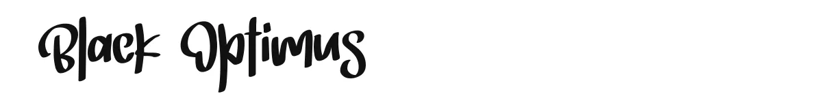 Black Optimus font preview