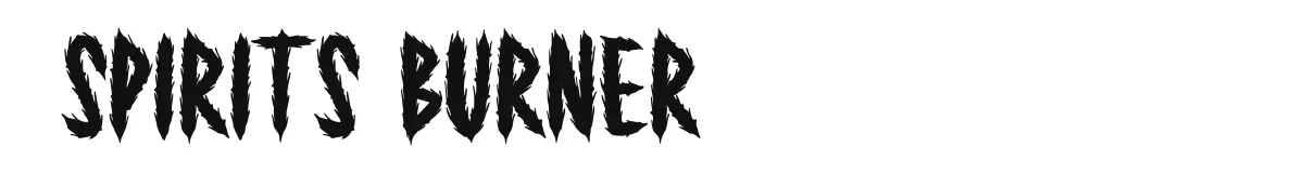 Spirits Burner font preview