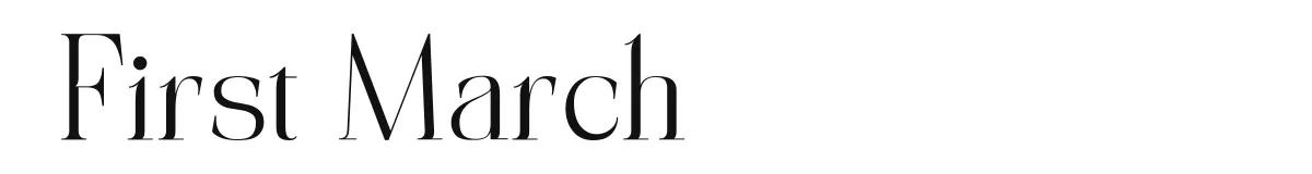 First March font preview