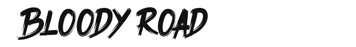 Bloody Road font preview
