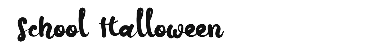 School Halloween original font preview