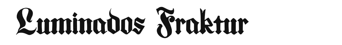Luminados Fraktur font preview
