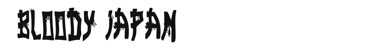 Bloody Japan font preview