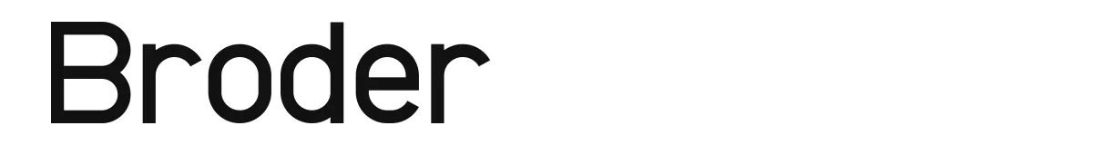 Broder font preview