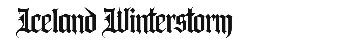 Iceland Winterstorm font preview